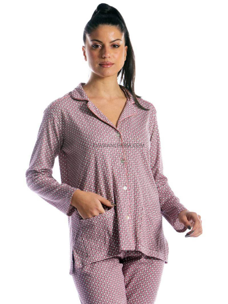 Pigiama Lungo Donna I2134 Fida - evabiancheria